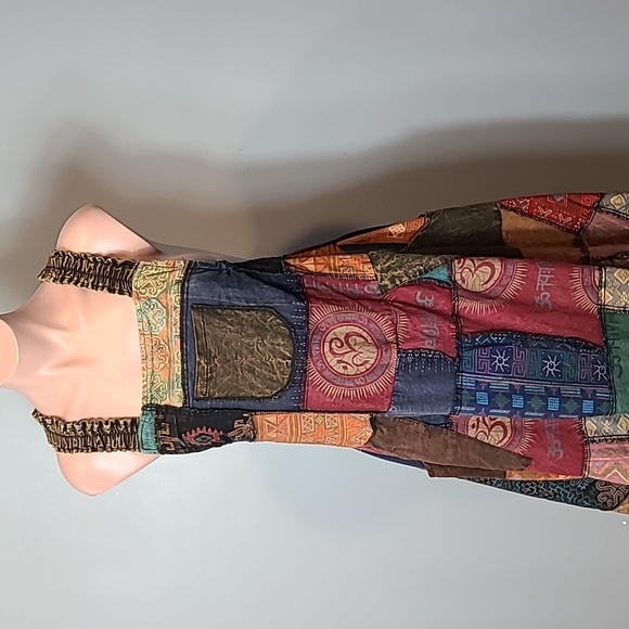 Handmade Y2K Hippie Boho Patchwork Maxi Dress Size Small Gypsy - Picture 11 of 11